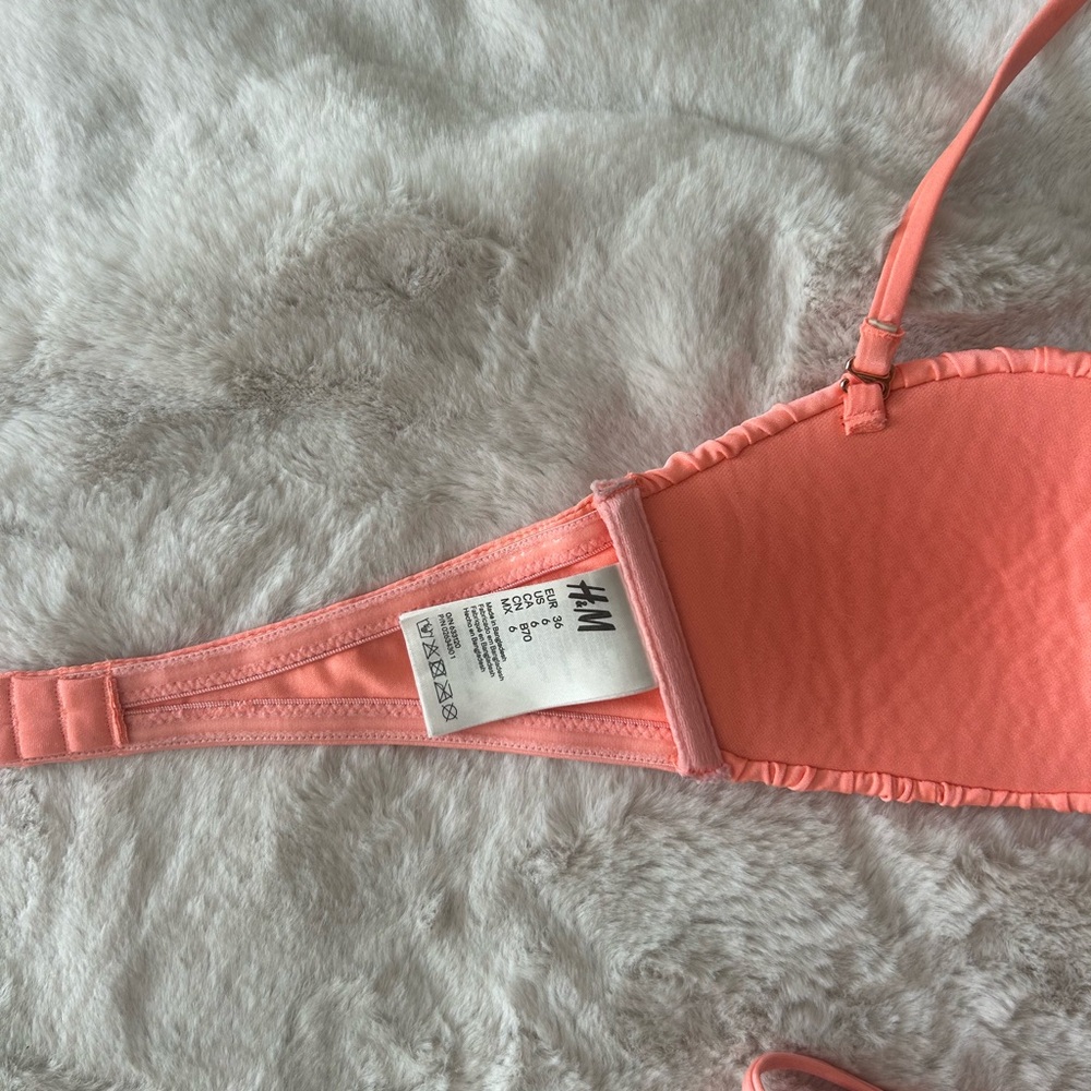 Peach Ruched Bikini Set - Picture 7 of 9